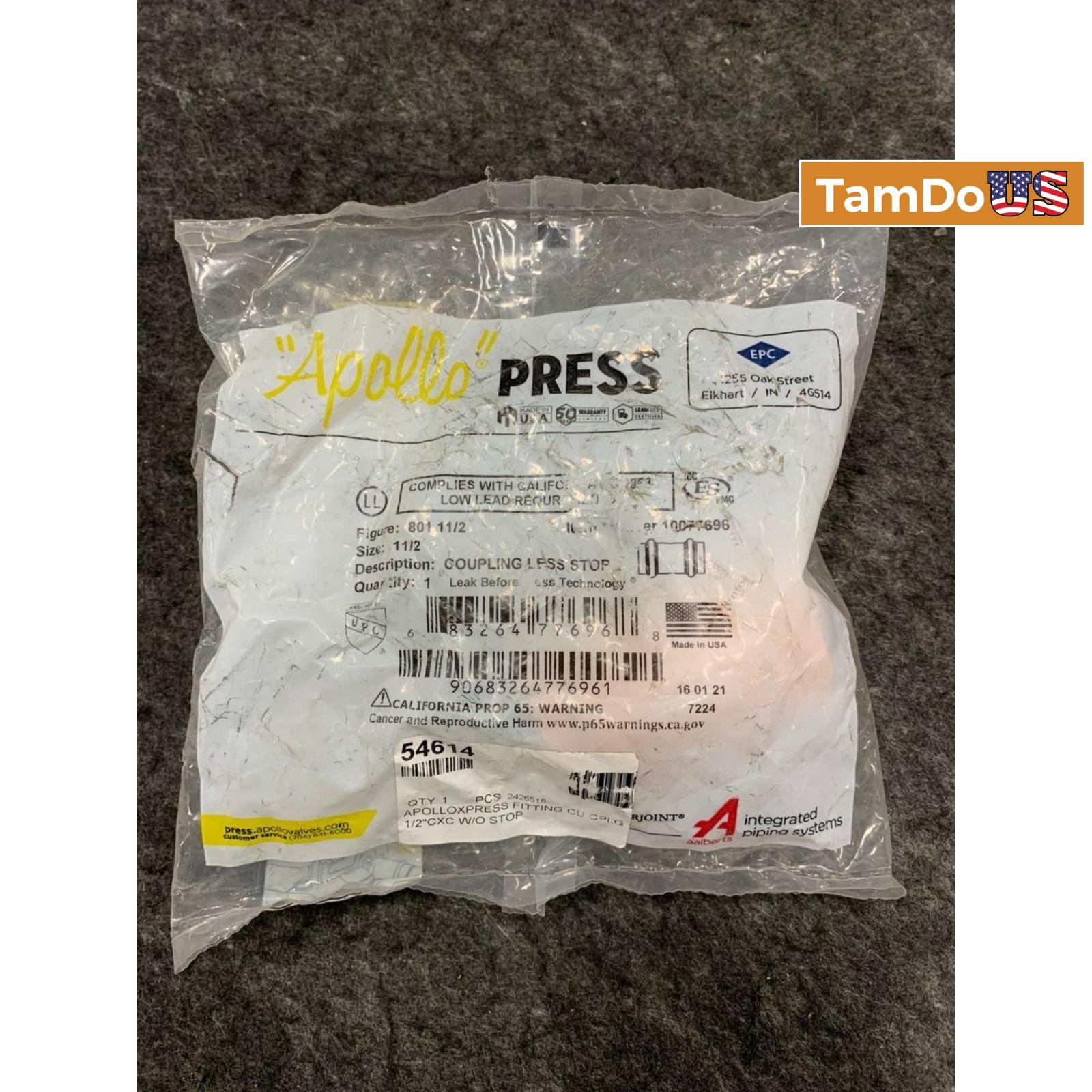 Apollo Express 1-1/2" Coupling, Push-to-Connect, Lead-Free Brass - Photo 5