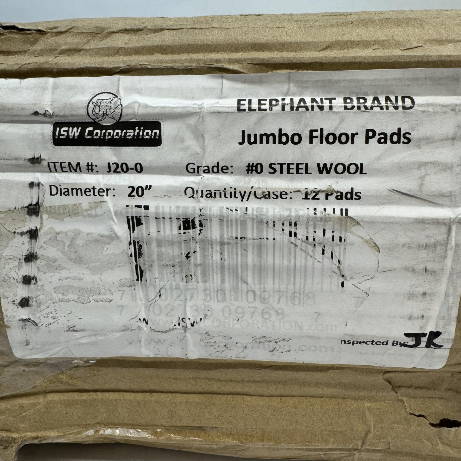 Box of 12 Elephant Brand 20" Jumbo Floor Pads - Photo 2