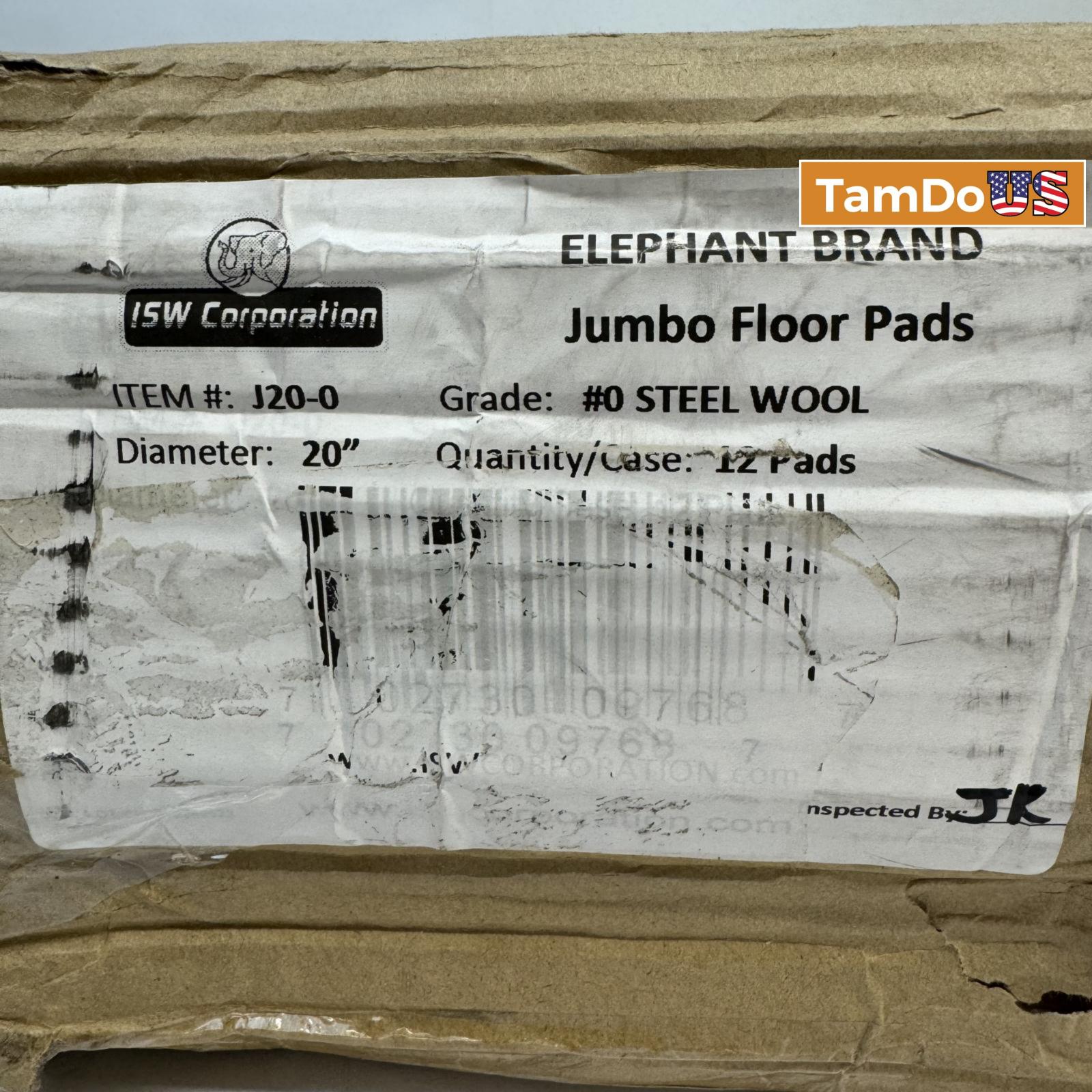 Box of 12 Elephant Brand 20" Jumbo Floor Pads - Photo 4