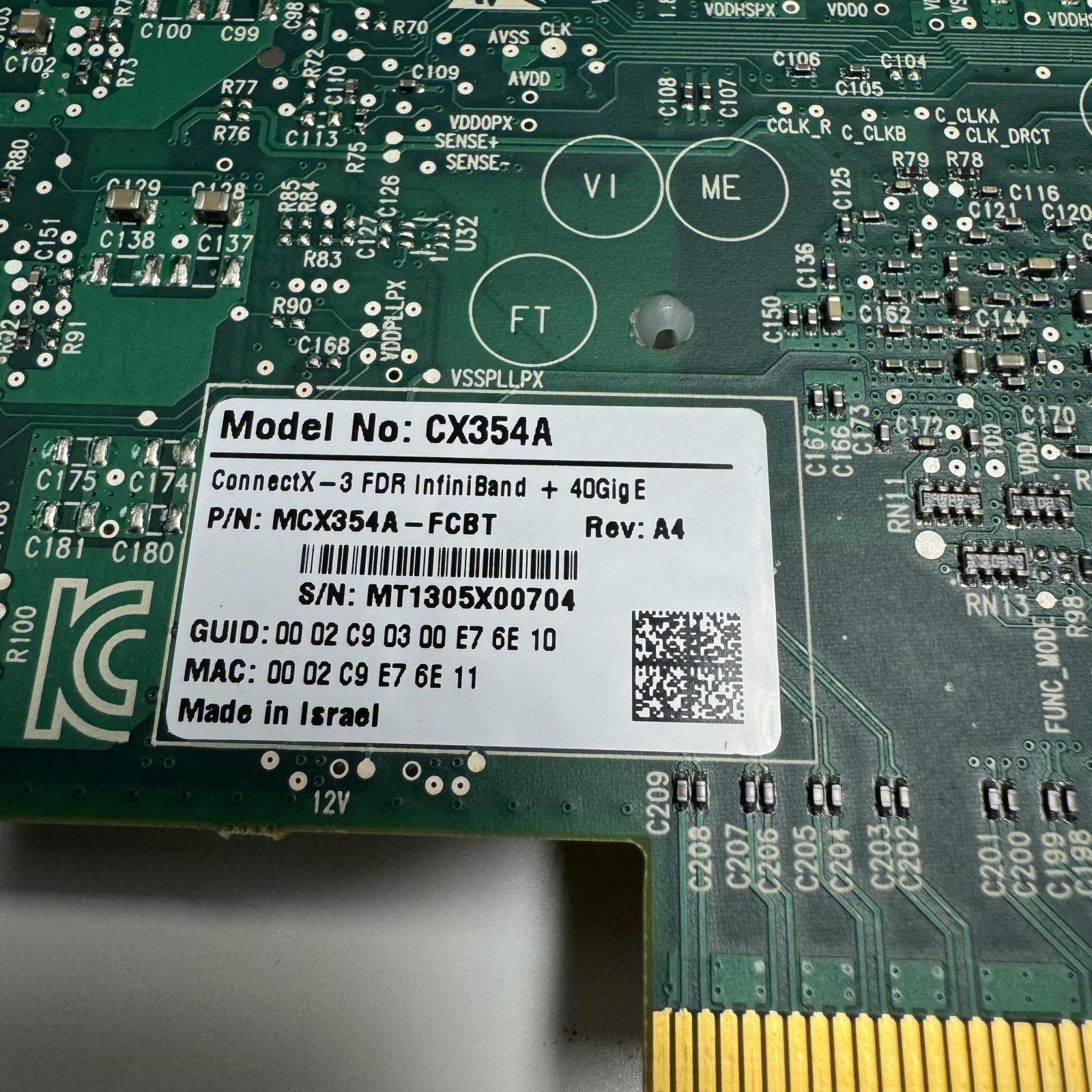 Lot of 2 Mellanox MCX354A-FCBT Dual-Port 40GigE QSFP - Photo 3