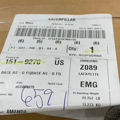 CATERPILLAR BASE AS-O FI fits #151-9270 at Heavy Equipment, Parts & Attachments in excellent condition