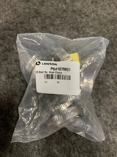 LAWSON P64107M01 No.28 Steel Hose Clamps β SAE Size 28 at Fasteners & Hardware in new condition
