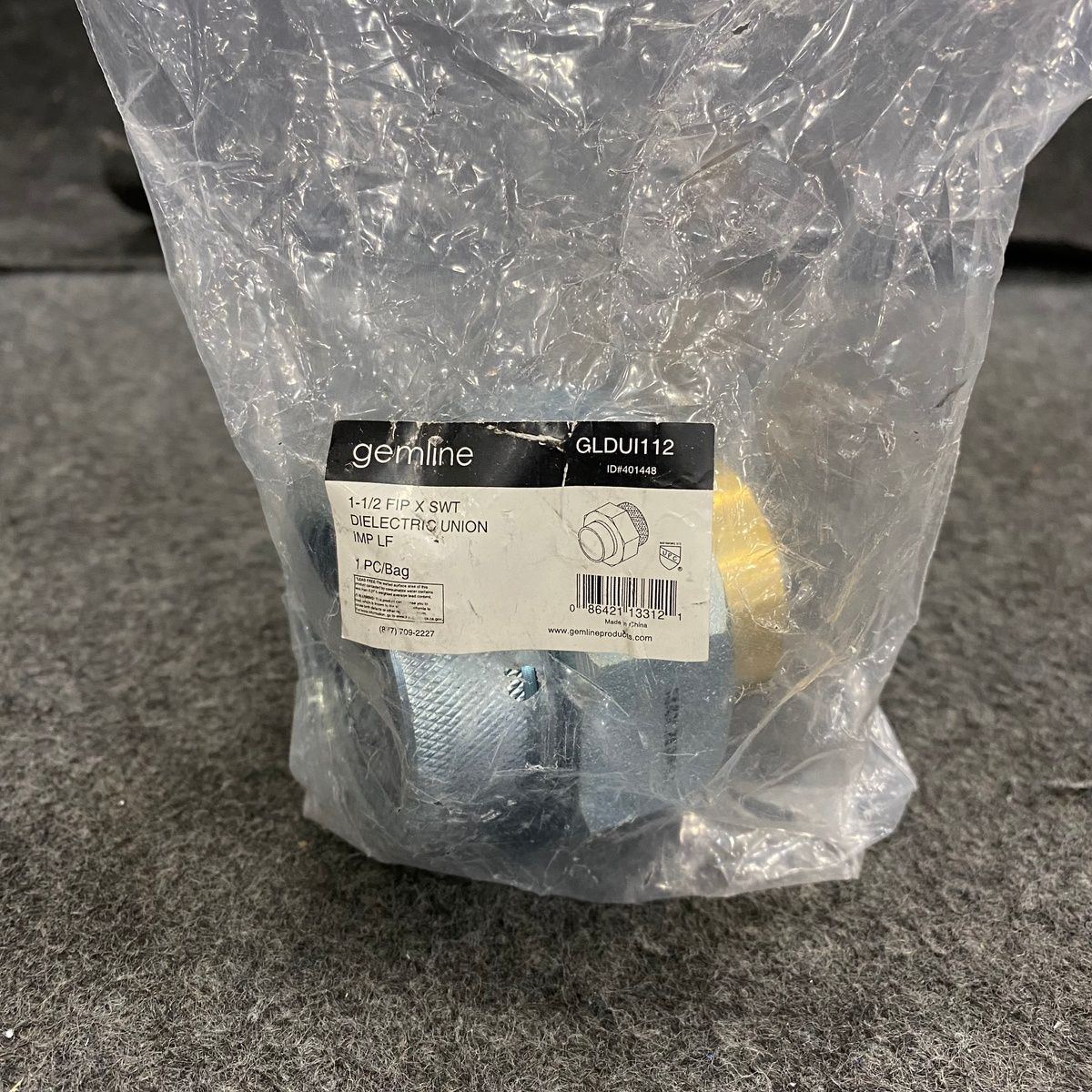 Gemline 1-1/2" FIP x SWT Dielectric Union - Photo 3