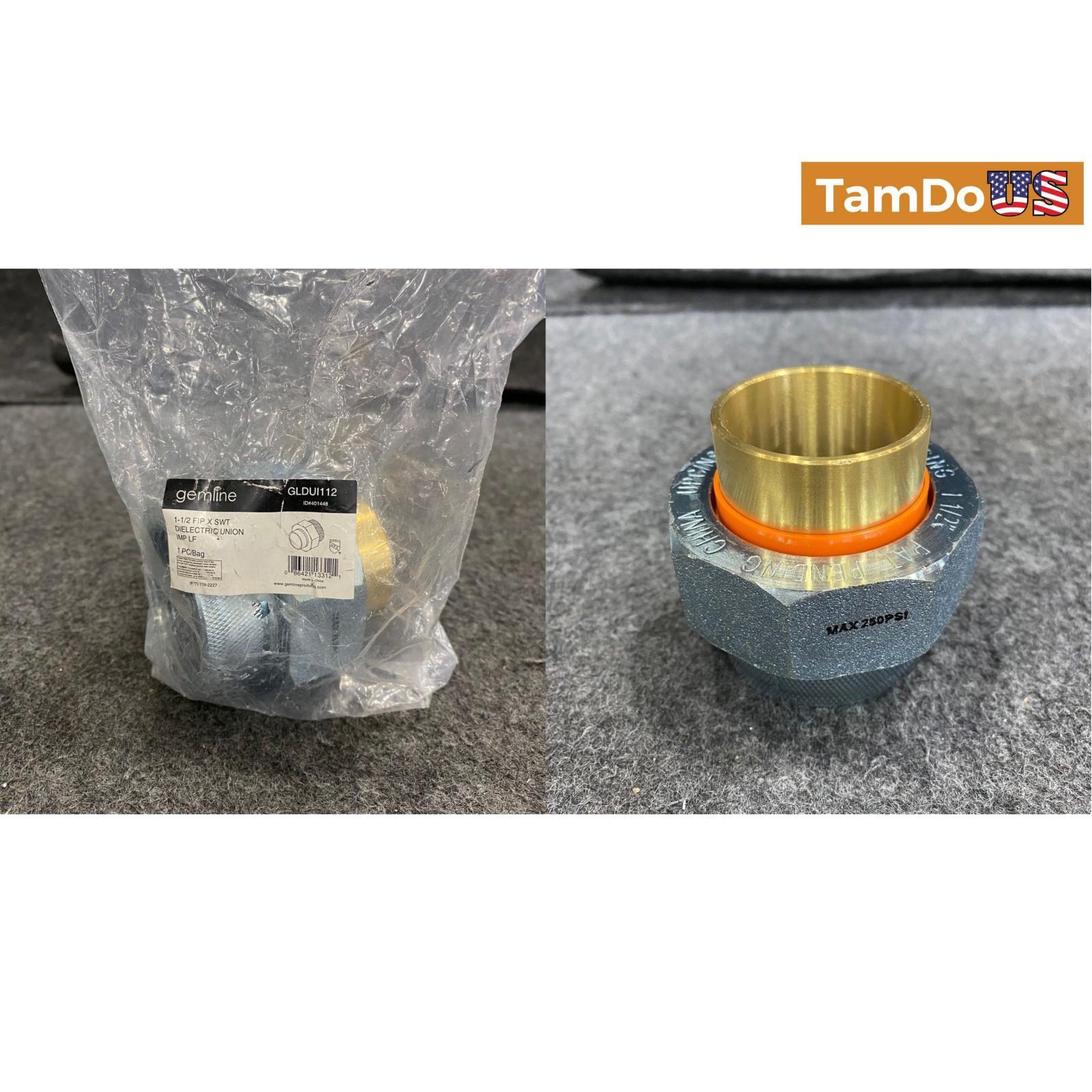 Gemline 1-1/2" FIP x SWT Dielectric Union - Photo 6