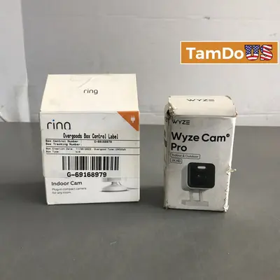 Ring Indoor Cam and Wyze Cam Pro Indoor & Outdoor 2K HD at Surveillance & Smart Home in new_open_box condition