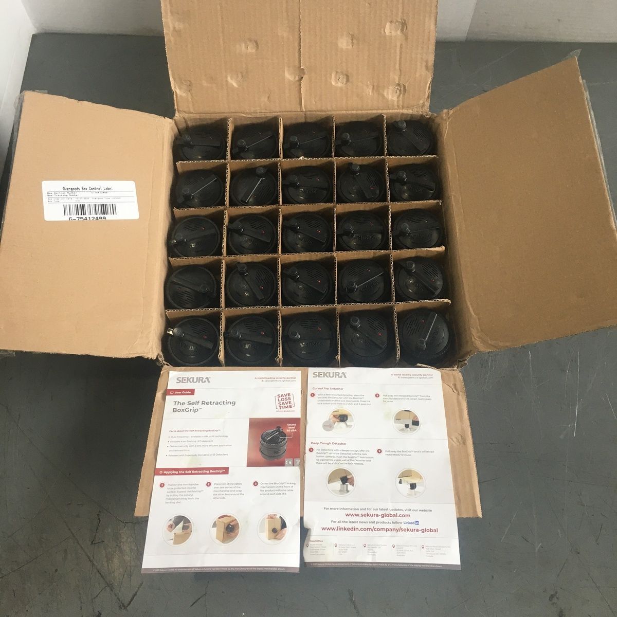 Lot of 25 SEKURA AM/RF BoxGrip 2-Alarm Security Tags - Photo 5