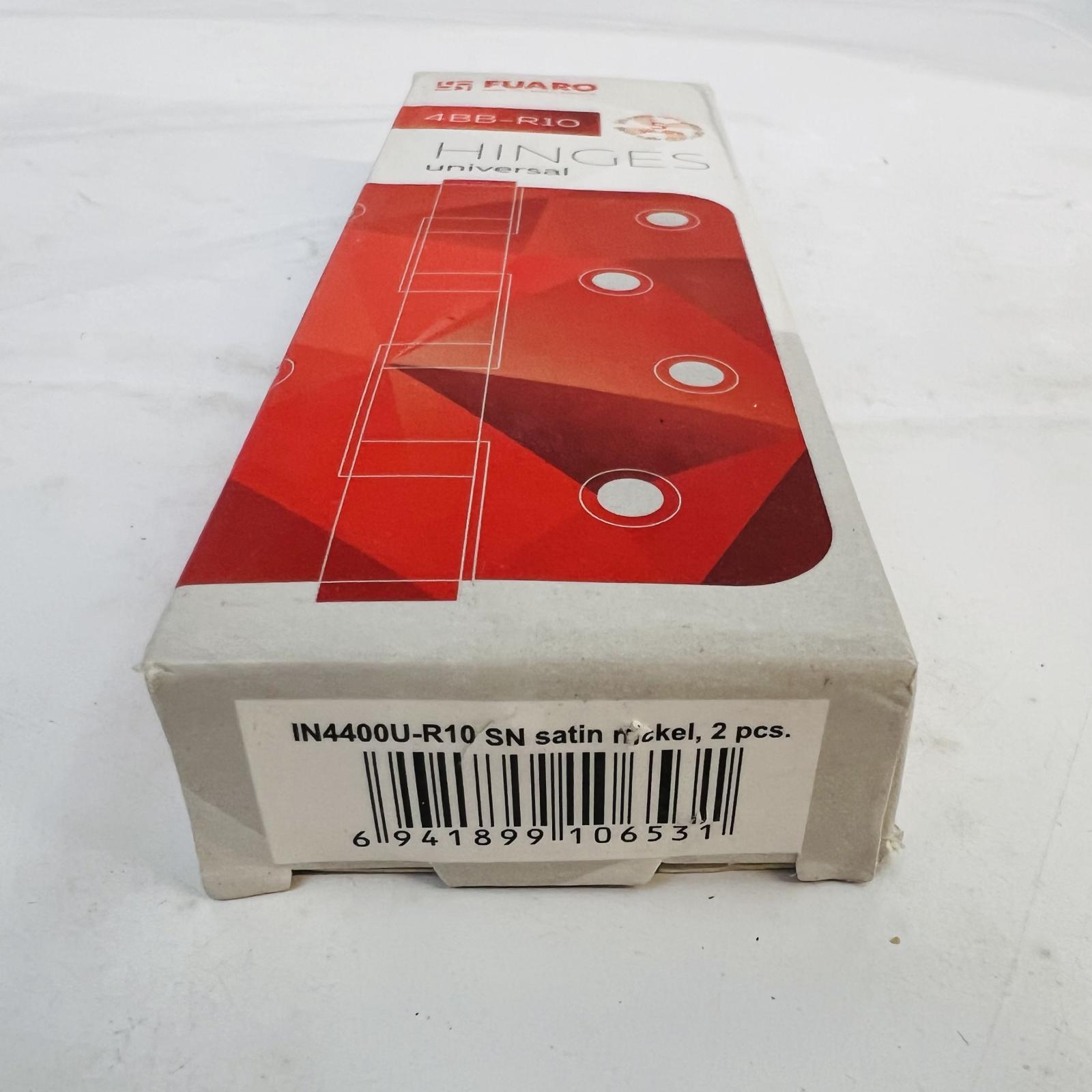 Hinges 4BB-R10 Satin Nickel, 2pcs - Photo 2