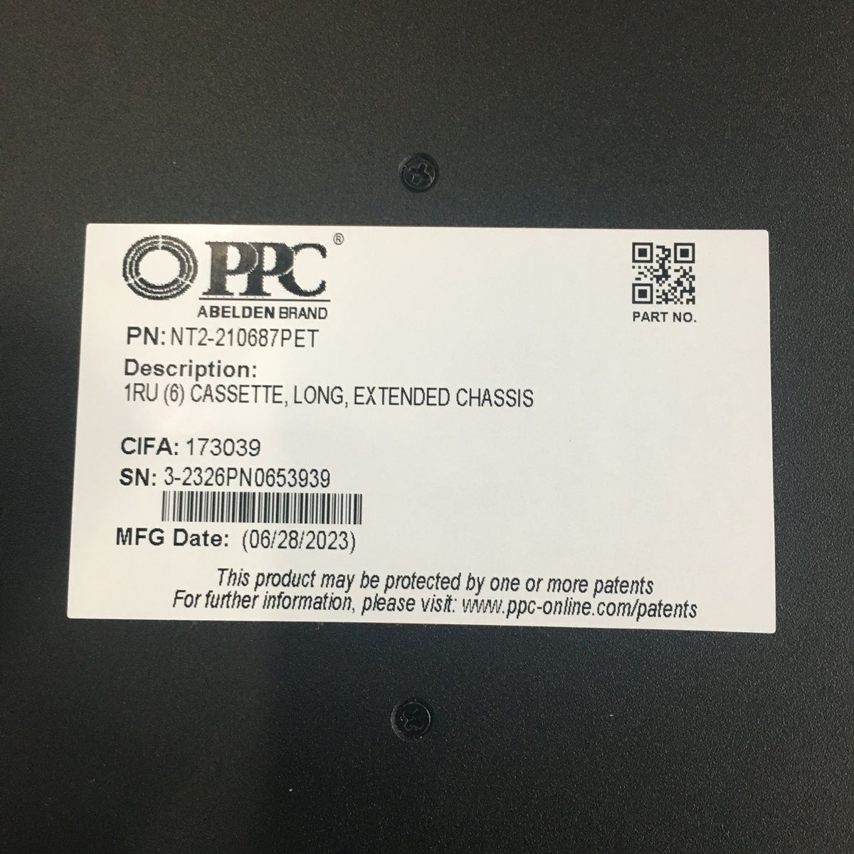 Belden PPC NT2-210687PET 1RU 6-Port Extended Fiber Patch Panel Chassis - Photo 5