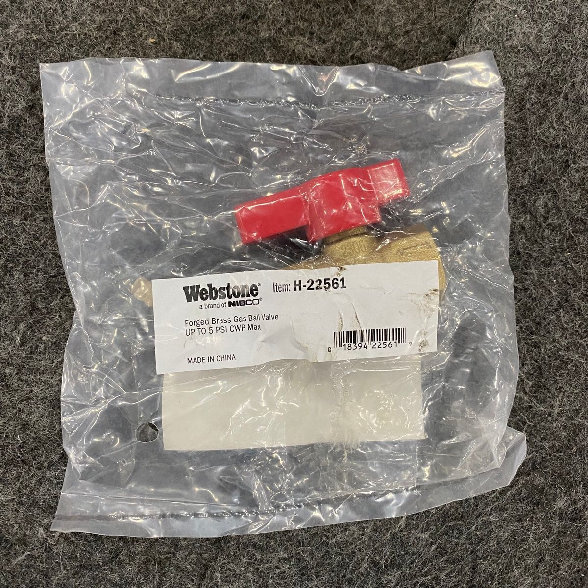 Webstone Nibco Brass Forged Gas Ball Valve H-22561 5 PSI - Photo 2