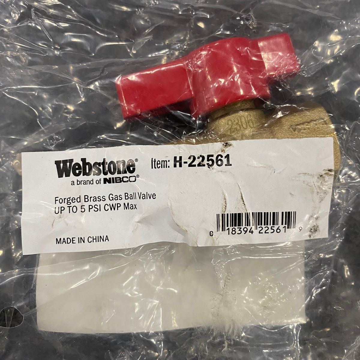 Webstone Nibco Brass Forged Gas Ball Valve H-22561 5 PSI - Photo 4