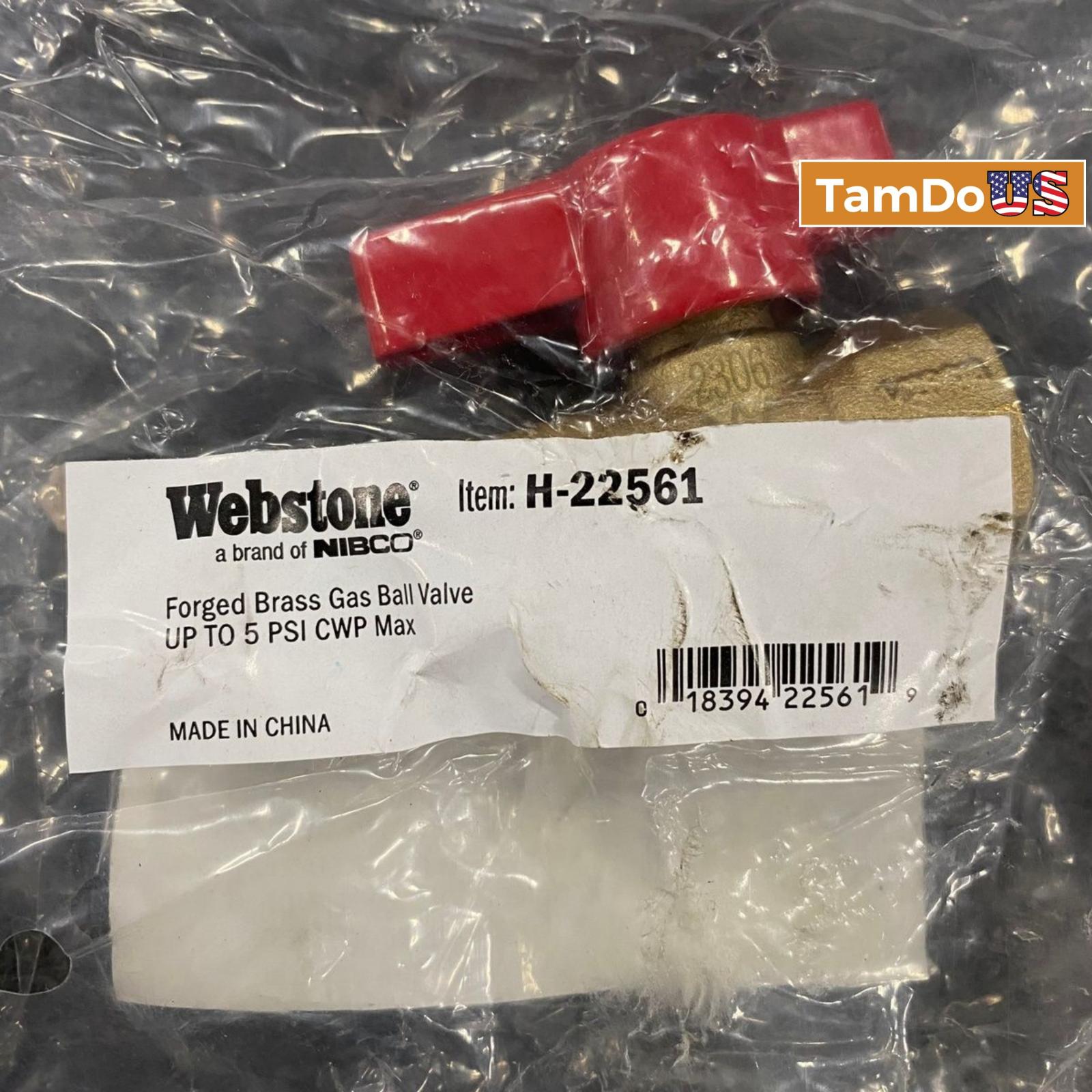 Webstone Nibco Brass Forged Gas Ball Valve H-22561 5 PSI - Photo 5