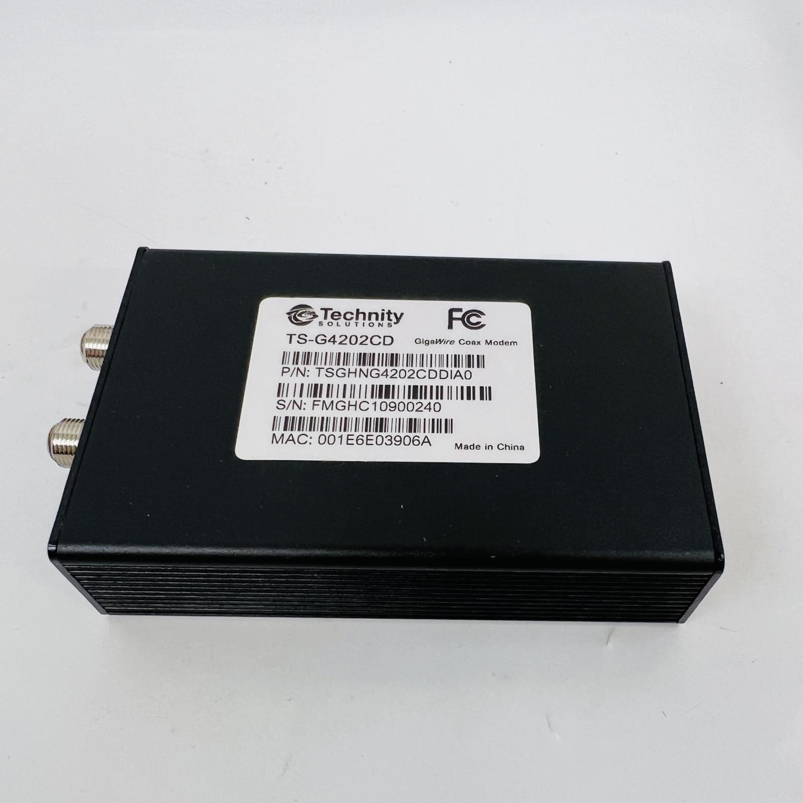 Lot of 2 Technity Solutions TS-G4202CD Gigawire Coax Modem - Photo 6
