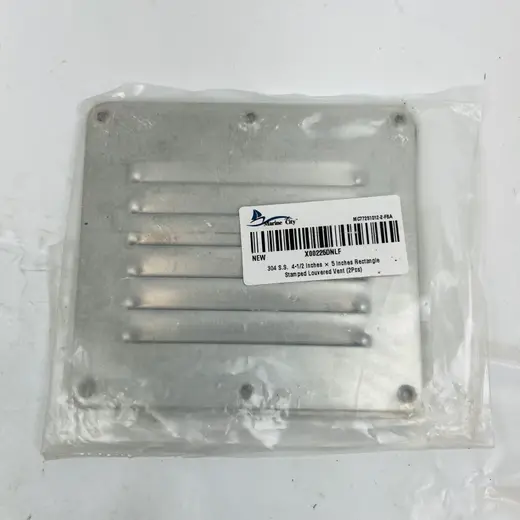 Marine City 304 S.S. 4-1/2" x 5" Rectangle Stamped Louvered Vent (2Pcs) at TamDoUS Taylorsville