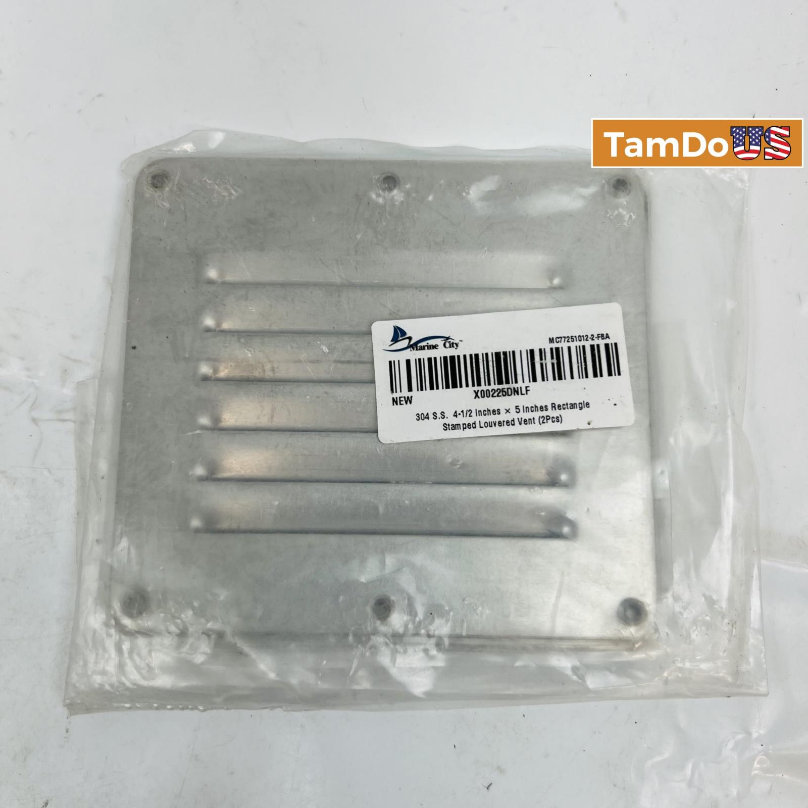 Marine City 304 S.S. 4-1/2" x 5" Rectangle Stamped Louvered Vent (2Pcs) - Photo 3