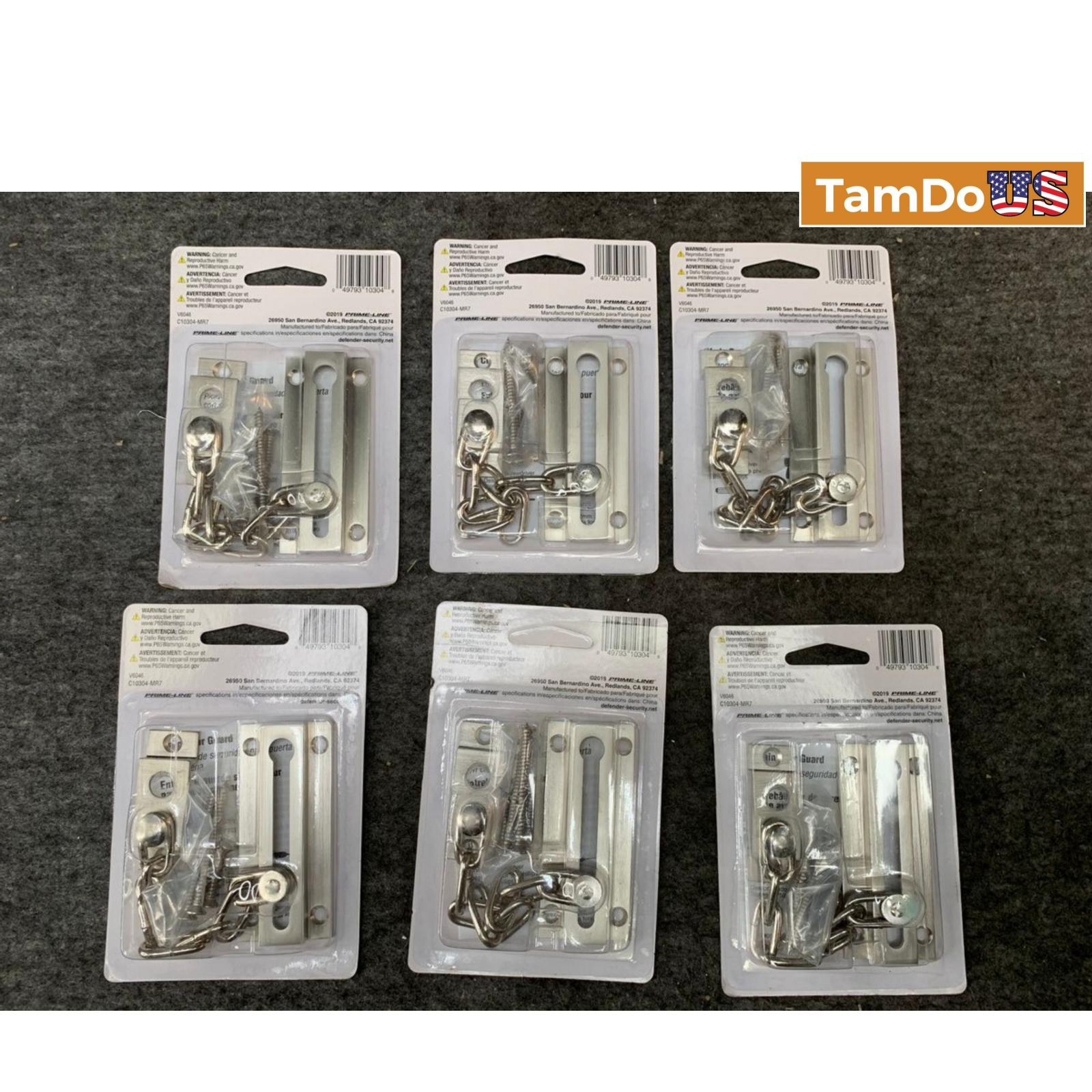 Lot of 6 DEFENDER SECURITY U 10304 Chain Door Guards, Brass Finish - Photo 5