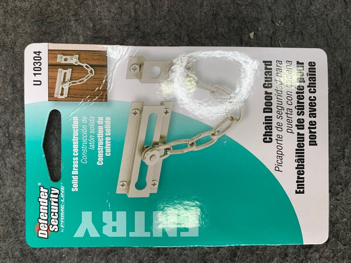 Lot of 6 DEFENDER SECURITY U 10304 Chain Door Guards, Brass Finish - Photo 3