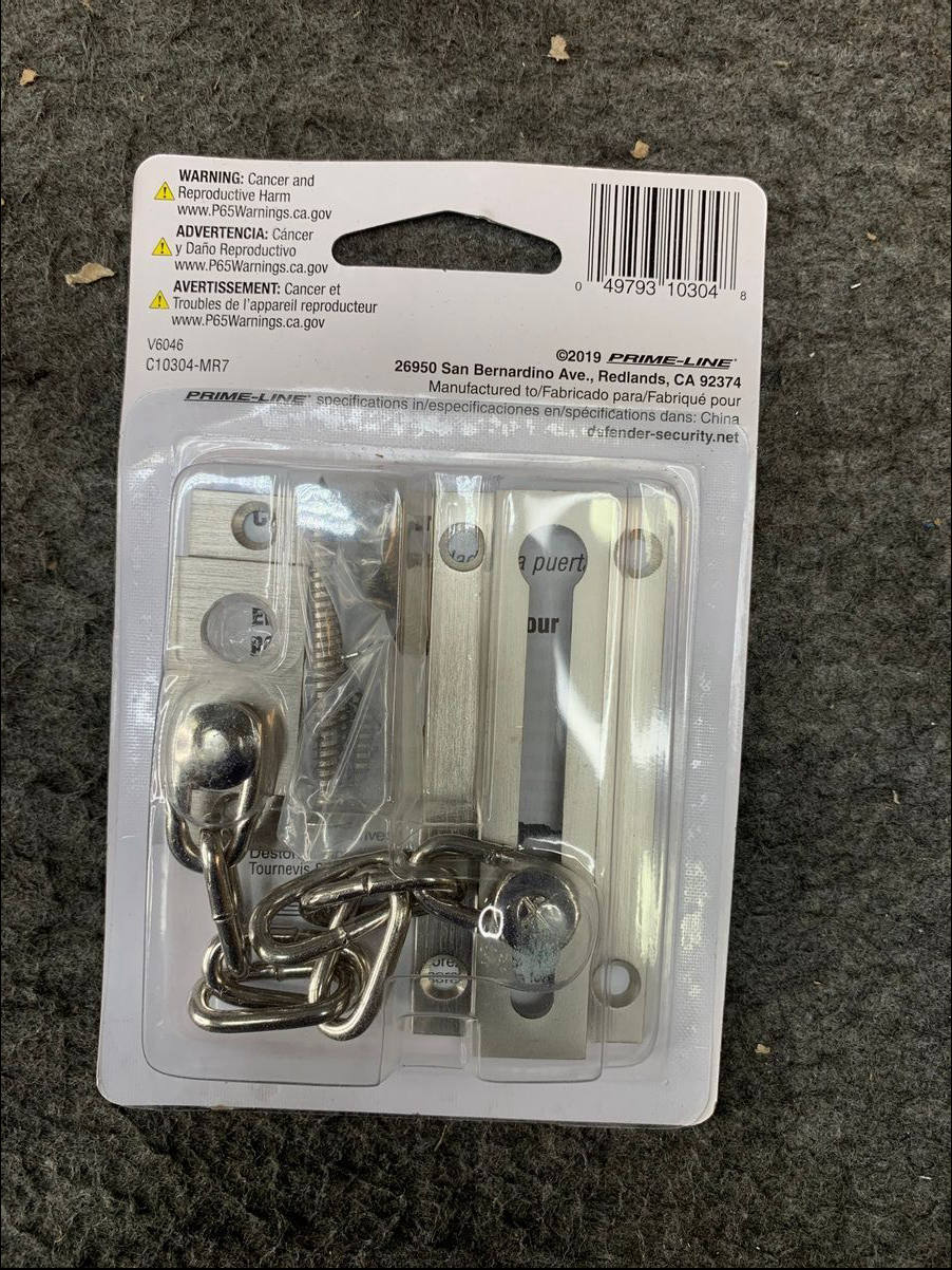 Lot of 6 DEFENDER SECURITY U 10304 Chain Door Guards, Brass Finish - Photo 4