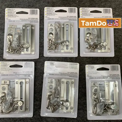 Lot of 6 DEFENDER SECURITY U 10304 Chain Door Guards, Brass Finish at TamDoUS Taylorsville