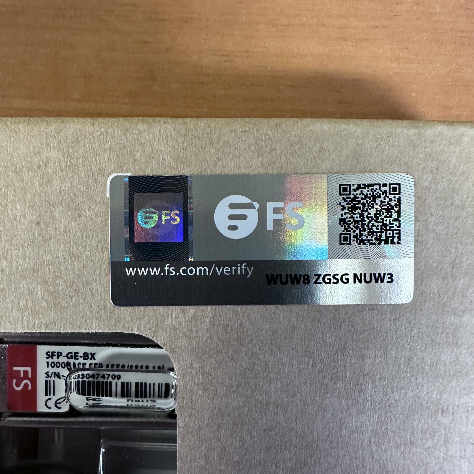 FS SFP-GE-BX 1000BASE-BX 1550/1310nm 10km SMF Transceivers - Photo 4