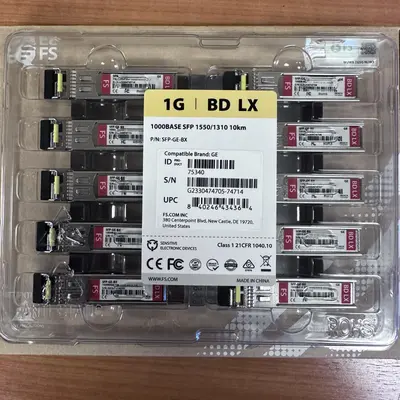 FS SFP-GE-BX 1000BASE-BX 1550/1310nm 10km SMF Transceivers at Computer Components & Parts in new condition