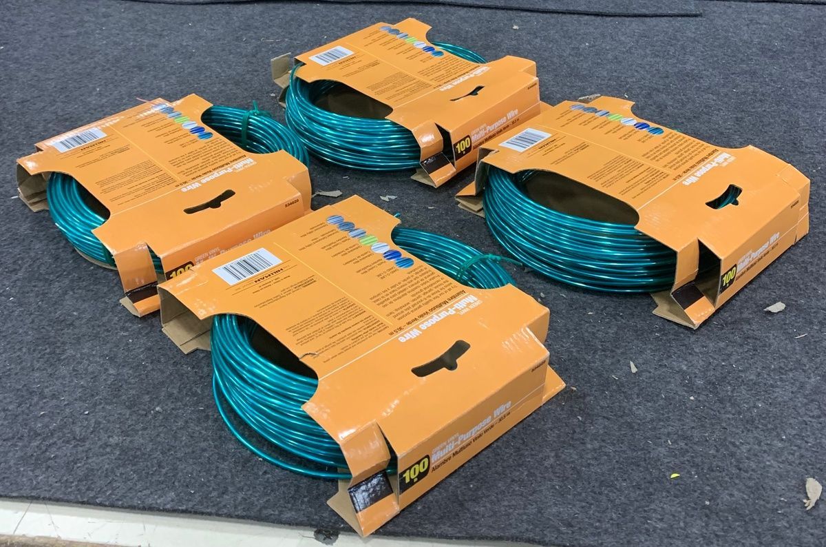 Lot Of 4 Hillman 100 Ft. Green Vinyl Multi-purpose Wire - Photo 2