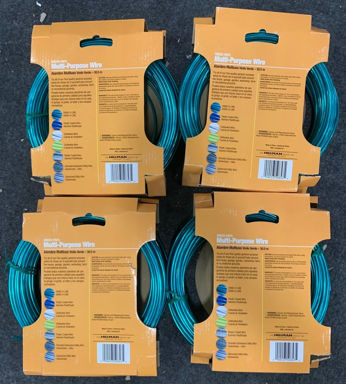 Lot Of 4 Hillman 100 Ft. Green Vinyl Multi-purpose Wire - Photo 3
