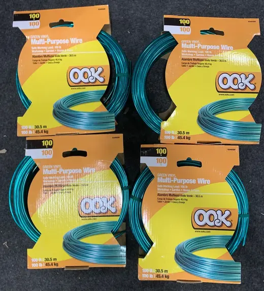 Lot Of 4 Hillman 100 Ft. Green Vinyl Multi-purpose Wire at TamDoUS Taylorsville