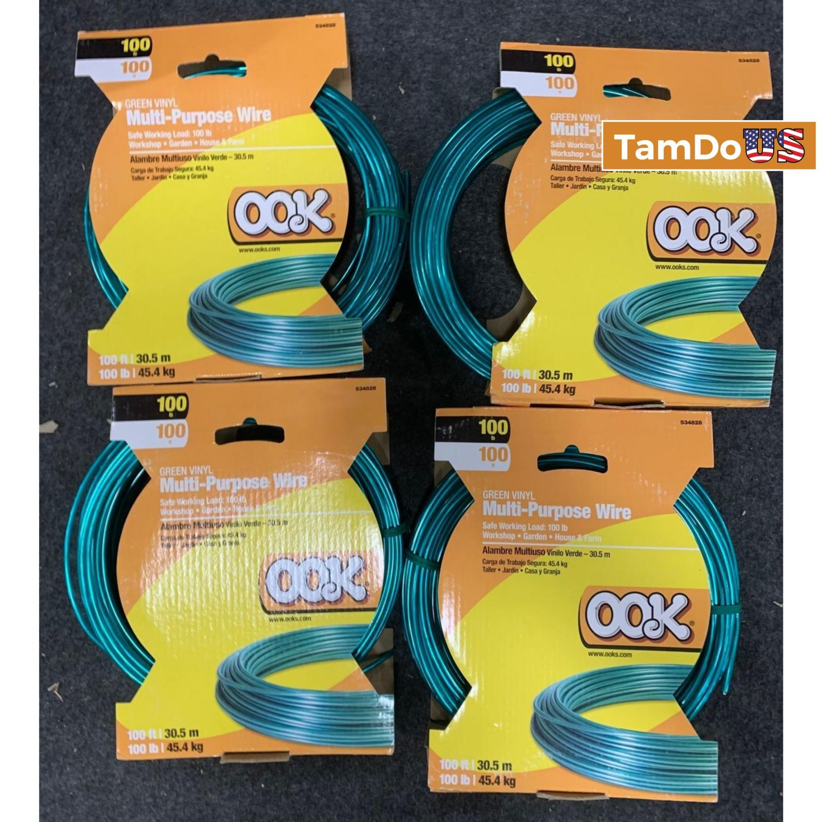 Lot Of 4 Hillman 100 Ft. Green Vinyl Multi-purpose Wire - Photo 6