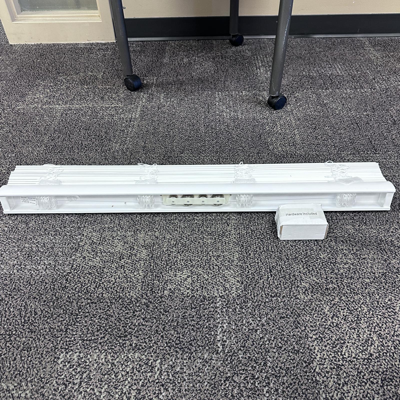 Cordless 2" Faux Wood Blind – 39x66 White Room Darkening Window Shade - Photo 7