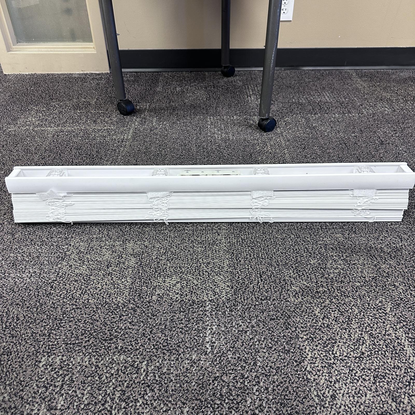 Cordless 2" Faux Wood Blind – 39x66 White Room Darkening Window Shade - Photo 6