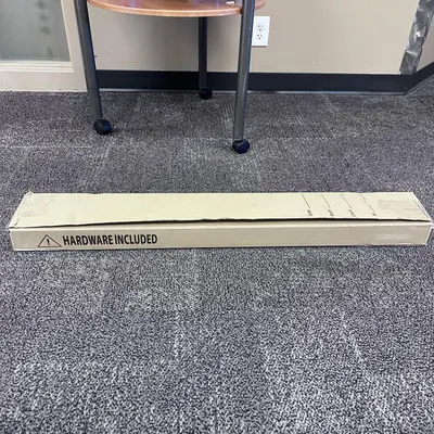 Cordless 2" Faux Wood Blind – 39x66 White Room Darkening Window Shade at Home Improvement in new_open_box condition