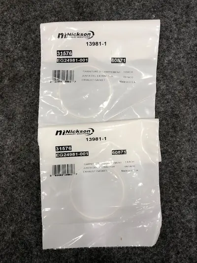 Lot of 2 Nickson 13981-1 Exhaust Flange Gaskets at Fasteners & Hardware in new condition