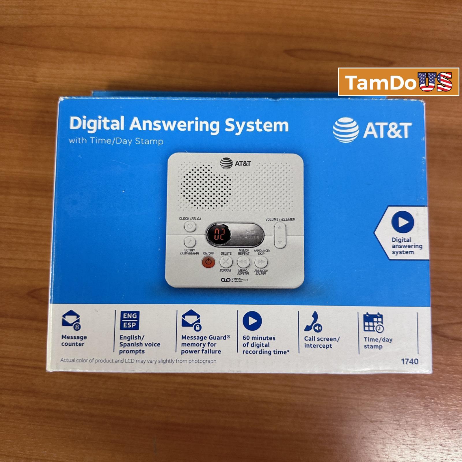 AT&T 1740 Digital Answering Machine, 60-Min Recording, Time/Date Stamp - Photo 8