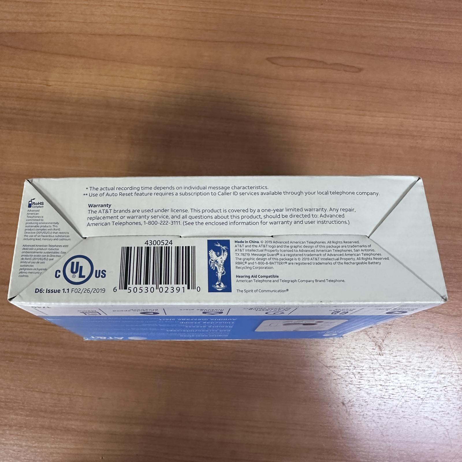 AT&T 1740 Digital Answering Machine, 60-Min Recording, Time/Date Stamp - Photo 4