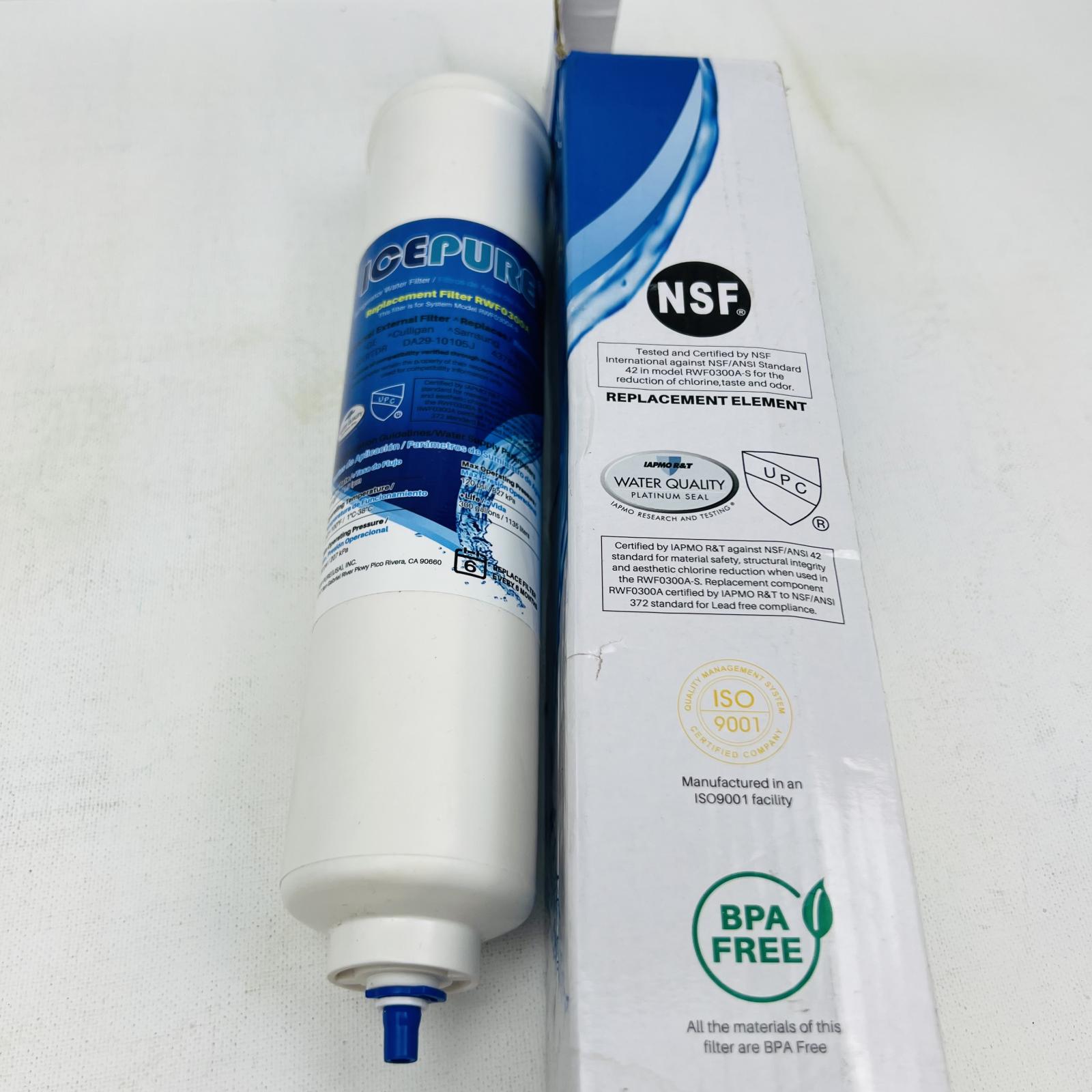 Lot of 2 IGGPURE RWF0300A Refrigerator Water Filter Replacement Cartridge - Photo 6