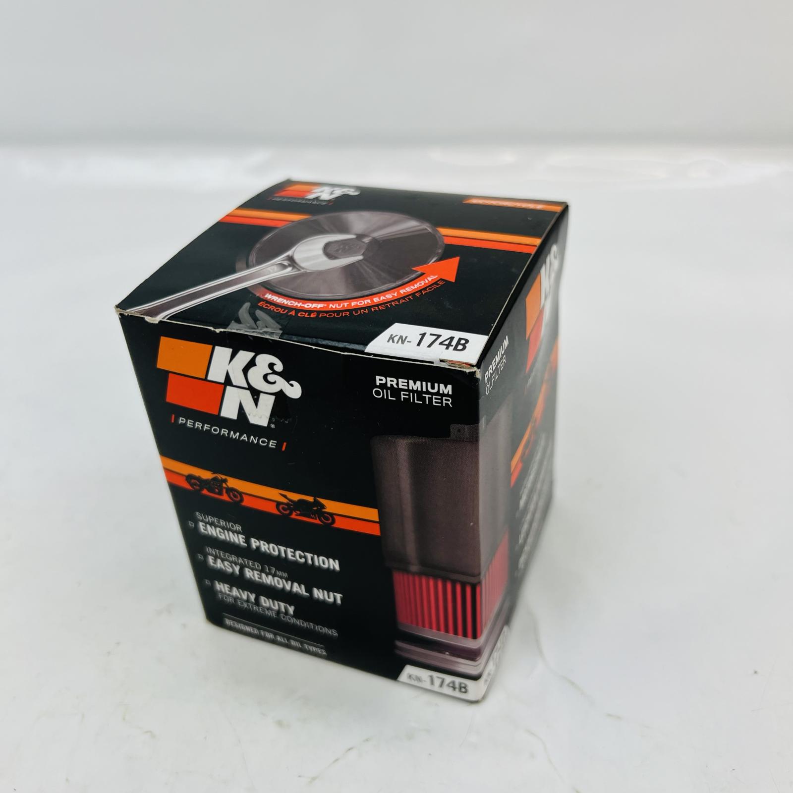 K&N KN-174B Black Oil Filter – High-Performance Wrench-Off for Motorcycle/ATV - Photo 2