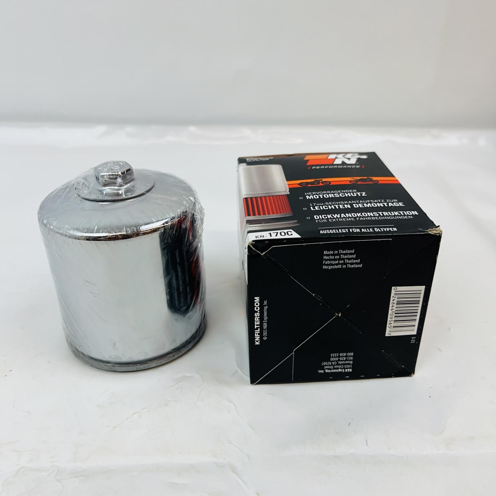 Lot of 2 K&N Engineering Oil Filter KN-170C Chrome Harley Davidson - Photo 4