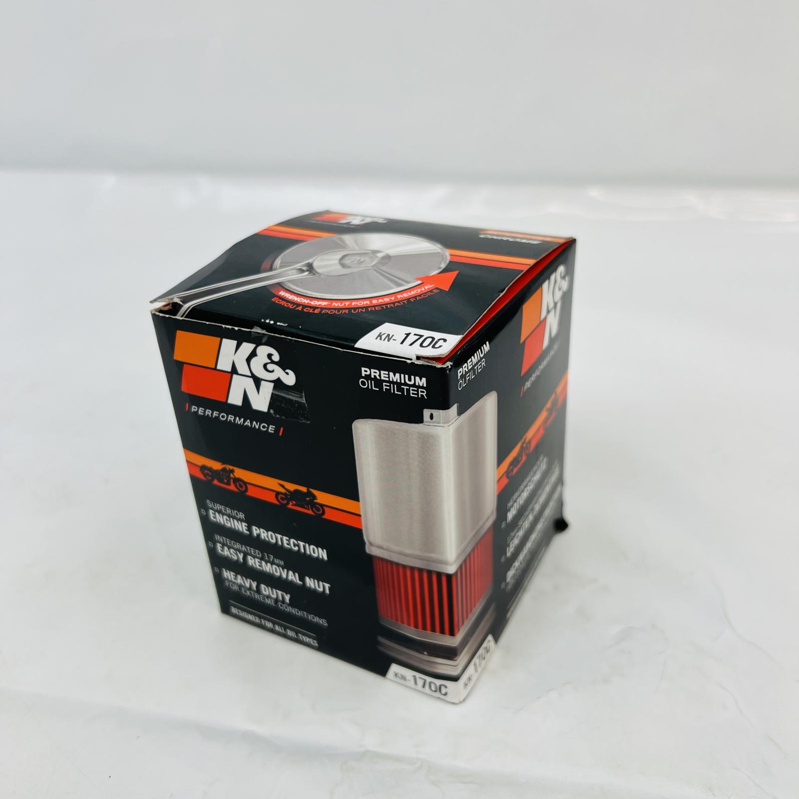 Lot of 2 K&N Engineering Oil Filter KN-170C Chrome Harley Davidson - Photo 2