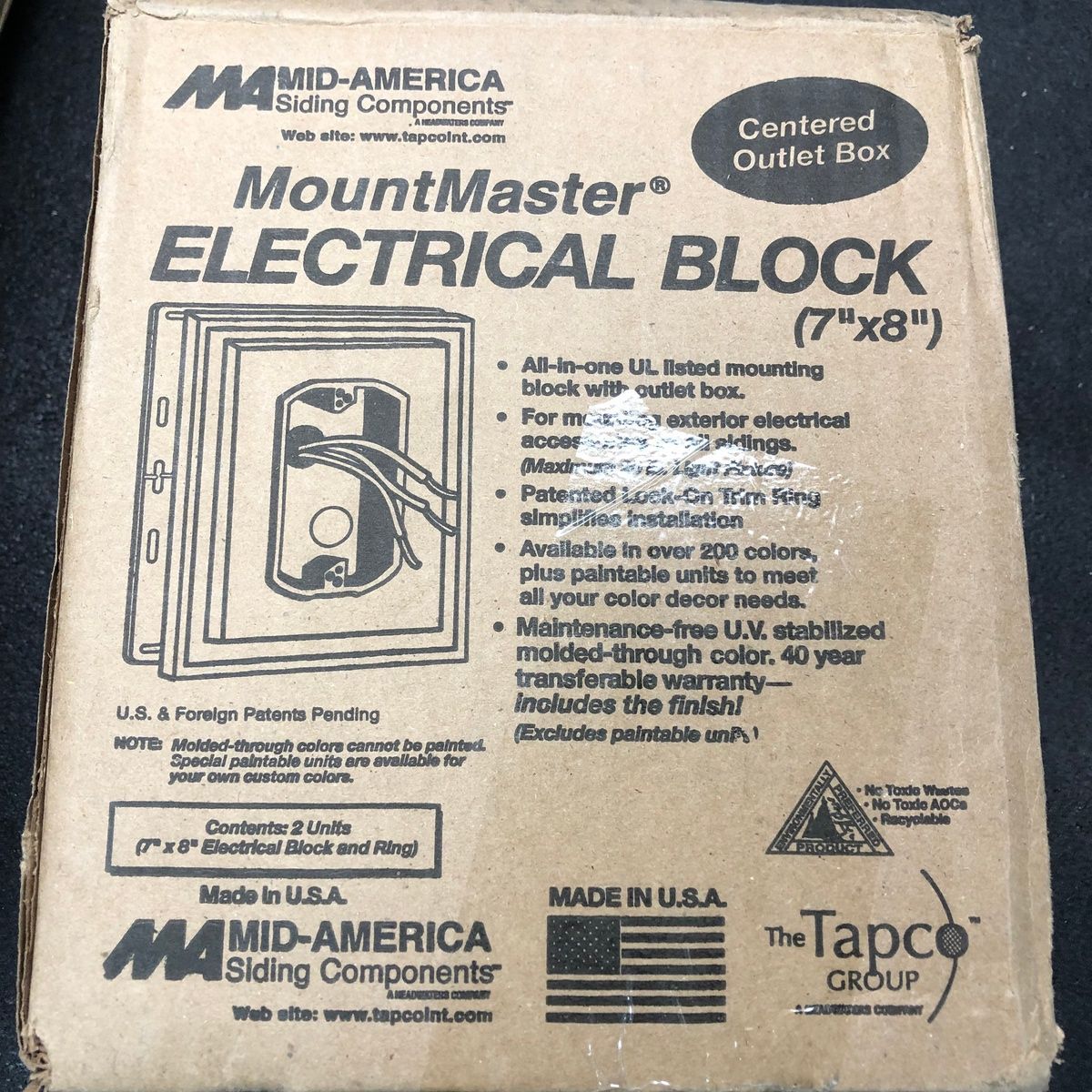 Mid-America Mount Master Electrical Block 7"x8" - Photo 2