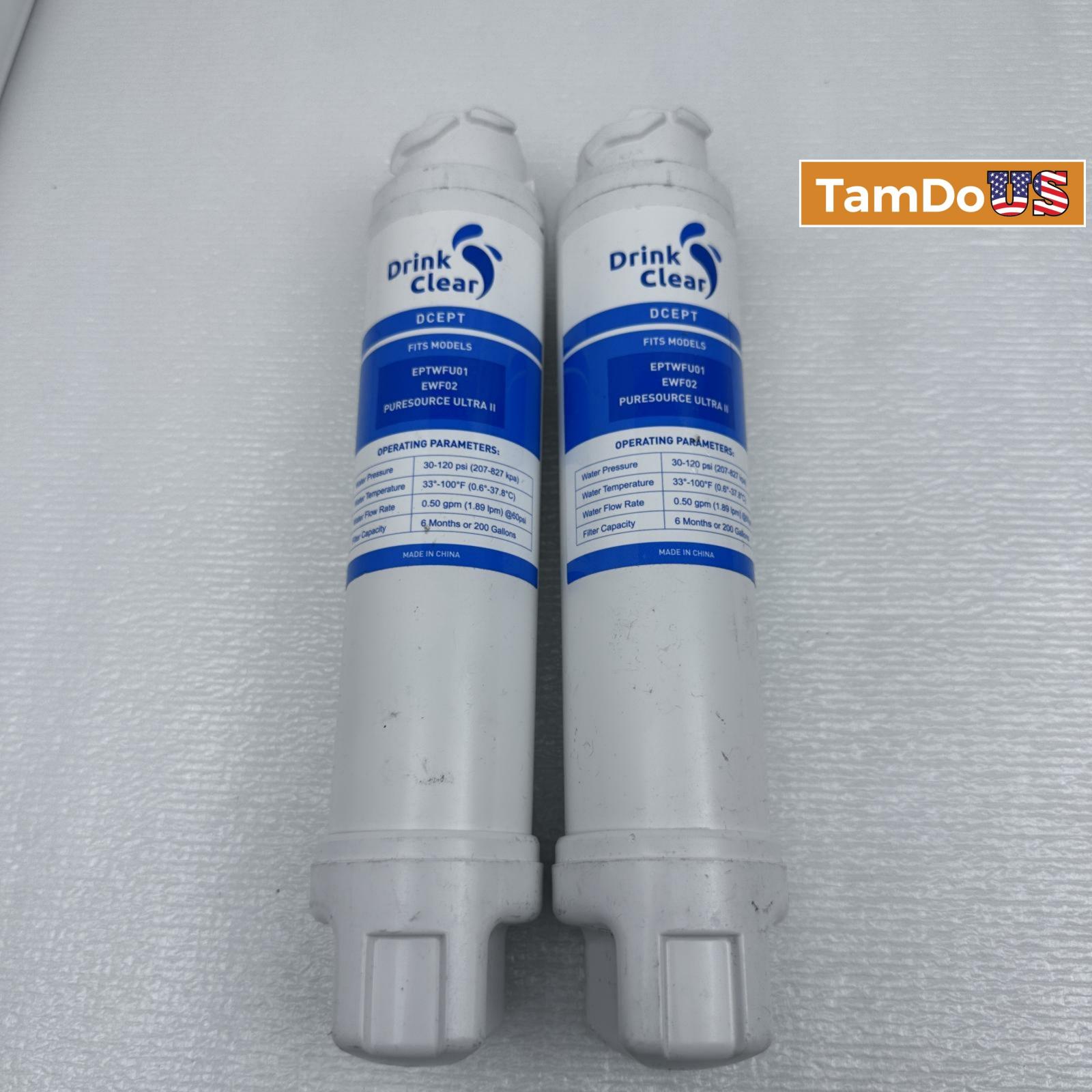 Drink Clear DCEPT Refrigerator Water Filter EPTWFU01 EWF02 Replacement (2-Pack) - Photo 6