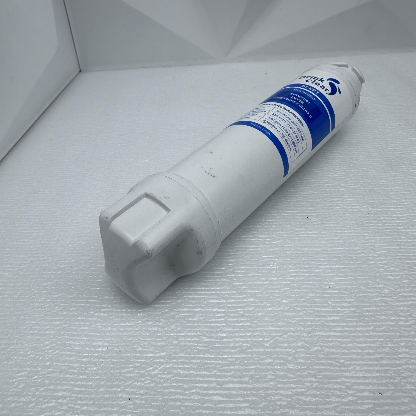 Drink Clear DCEPT Refrigerator Water Filter EPTWFU01 EWF02 Replacement (2-Pack) - Photo 3