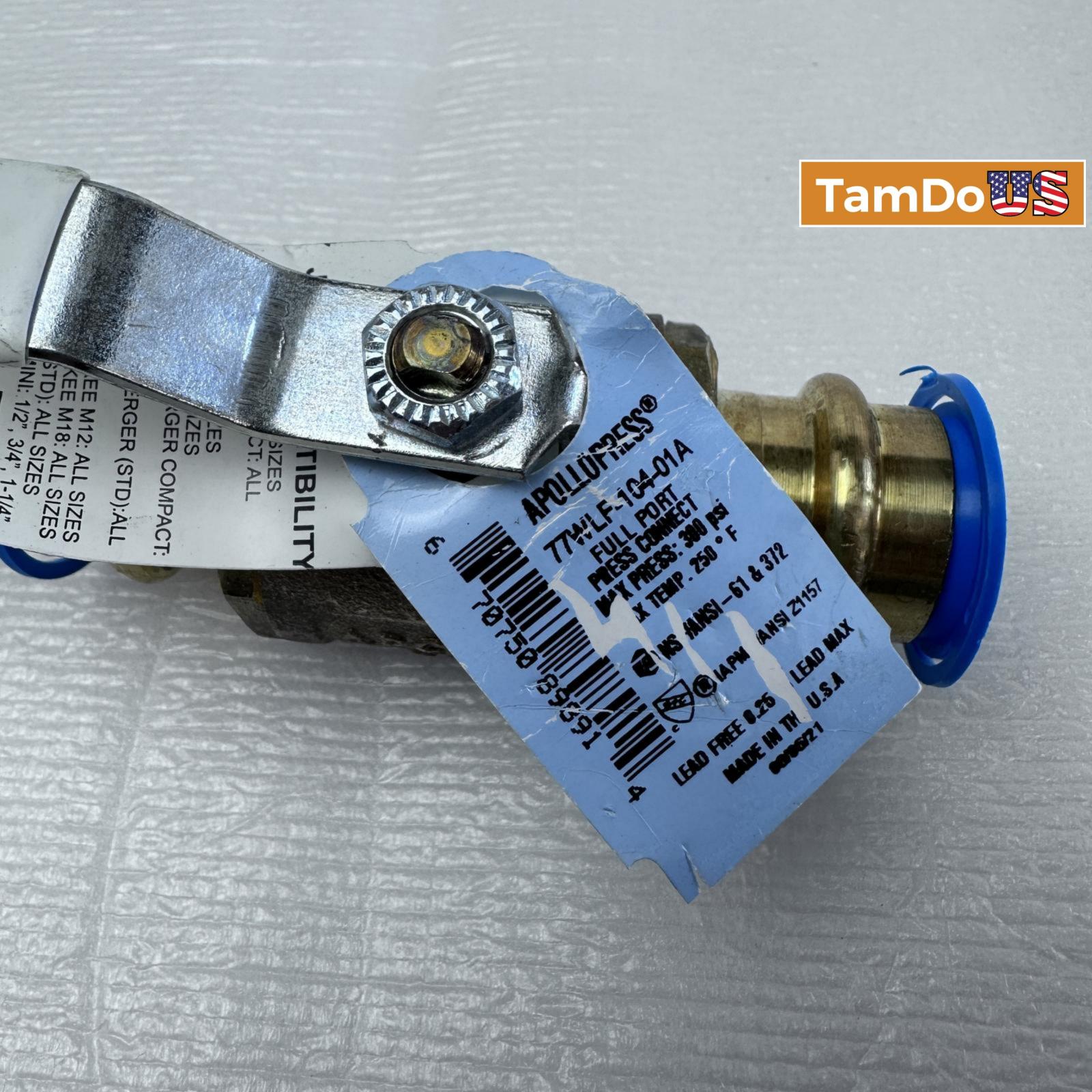 Apollo 77WLF-104-01A 3/4" Press Ball Valve – Full Port Bronze Lead-Free - Photo 6