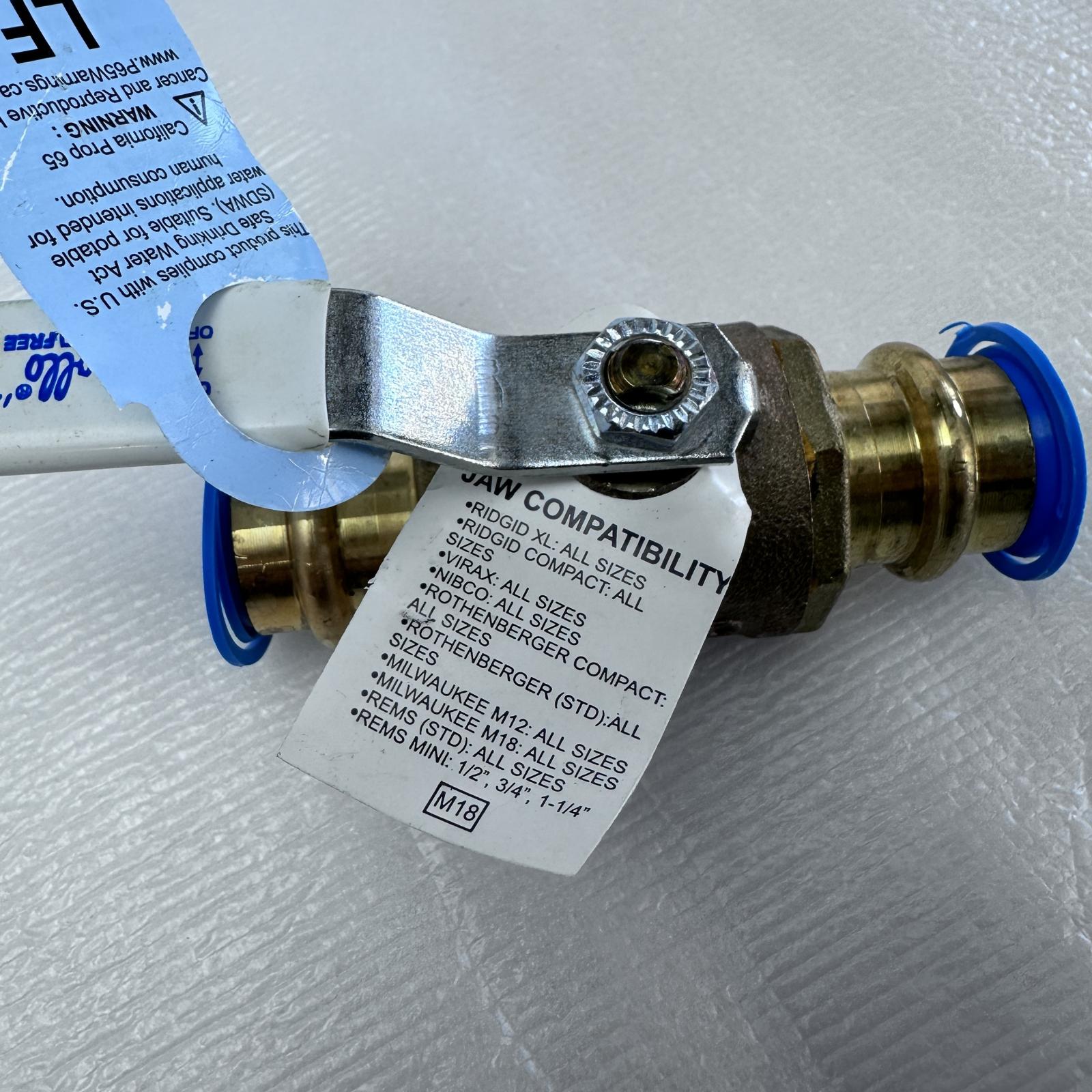 Apollo 77WLF-104-01A 3/4" Press Ball Valve – Full Port Bronze Lead-Free - Photo 5