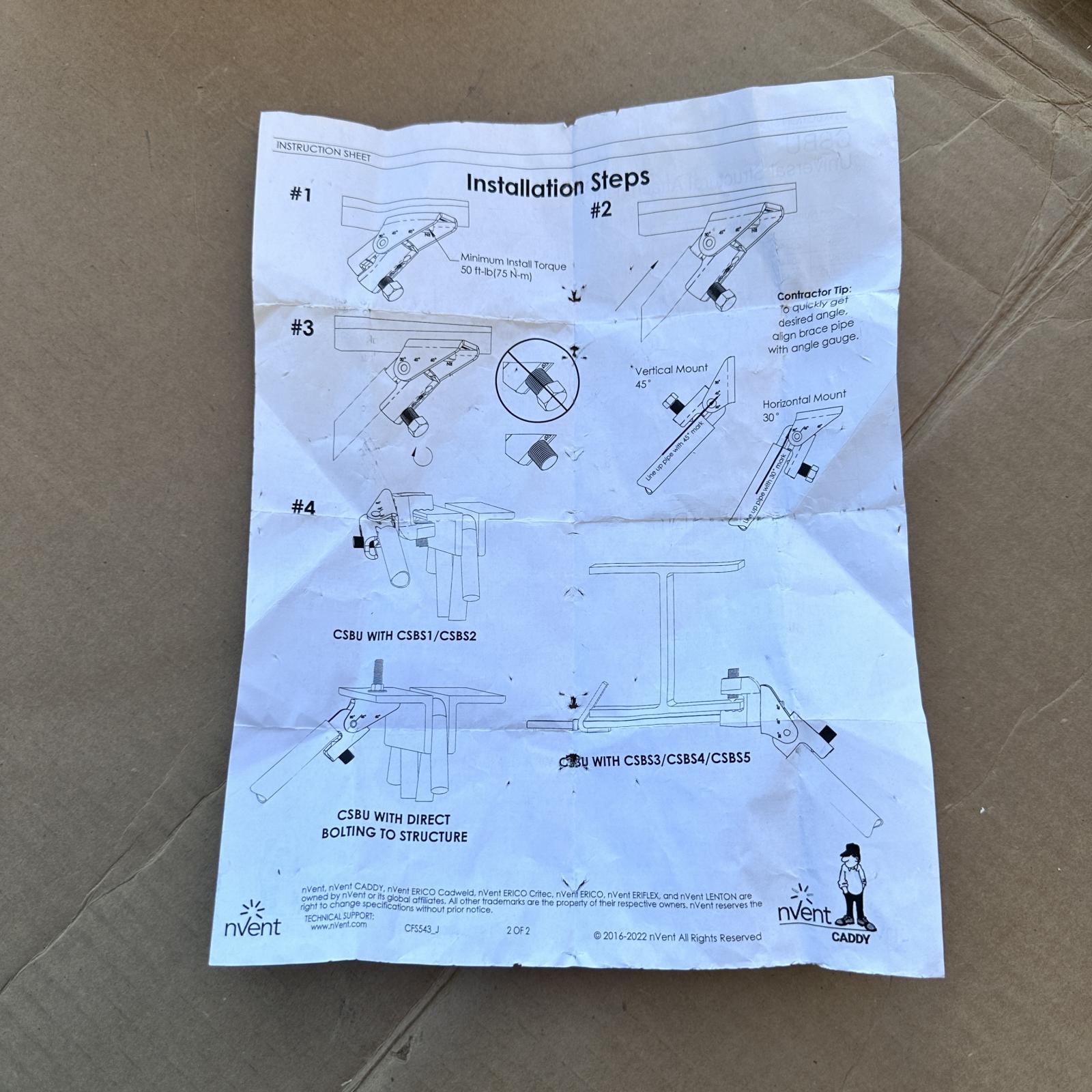 Lot of 7 CSBU1 Universal Structural Attachment | 1/2-Inch Mounting Clamp - Photo 2