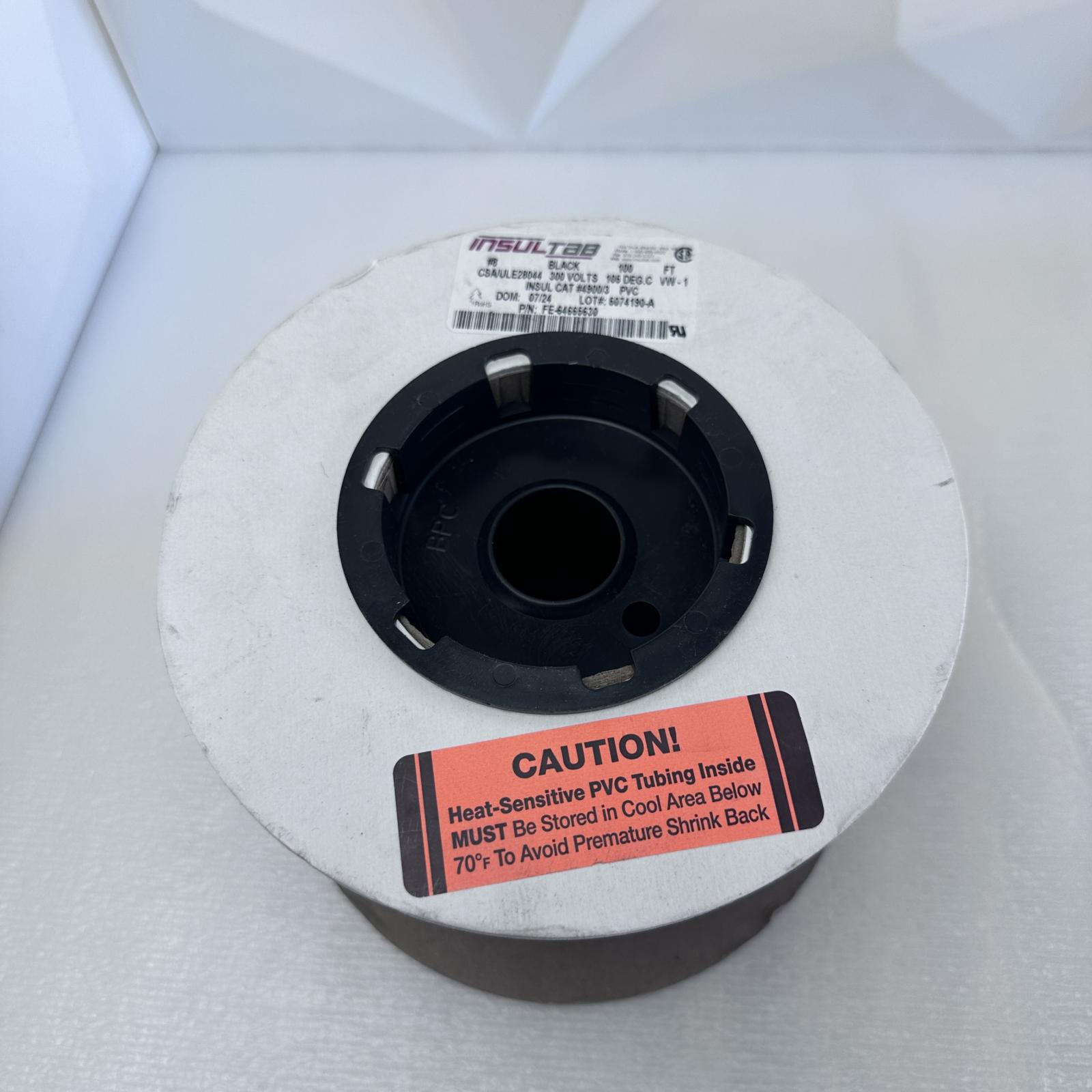 Insultab PVC Heat Shrink Tubing 105°C Black 100ft Roll - Photo 4