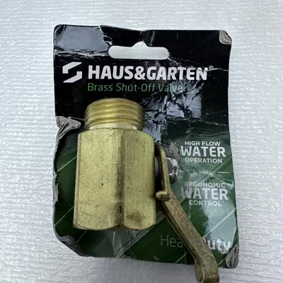 Haus&Garten Brass Shut-Off Valve – 3/4" Garden Hose Thread Connector at Household Supplies & Cleaning in new_open_box condition