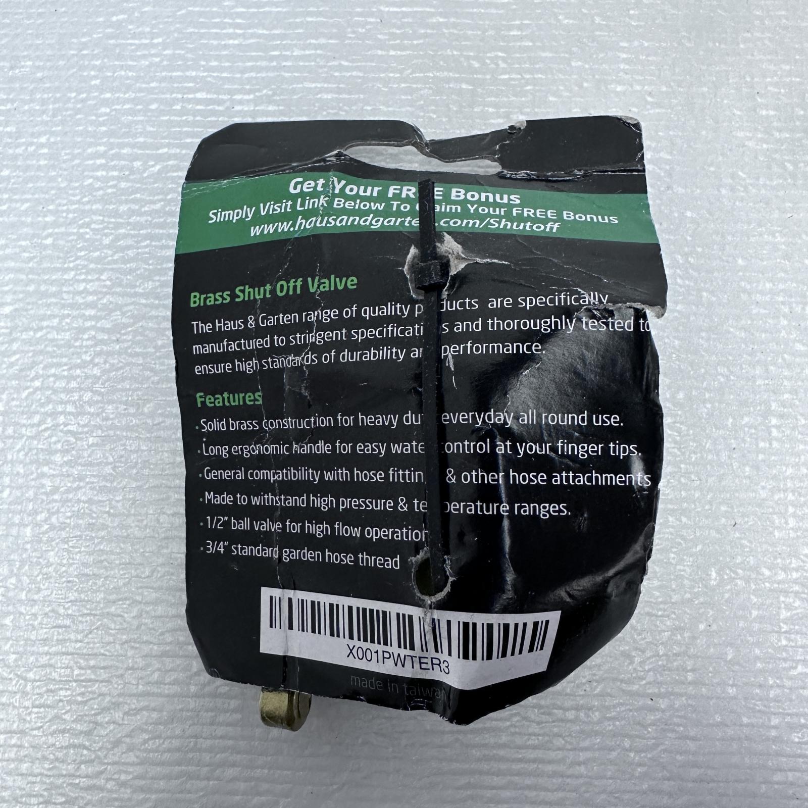 Haus&Garten Brass Shut-Off Valve – 3/4" Garden Hose Thread Connector - Photo 3