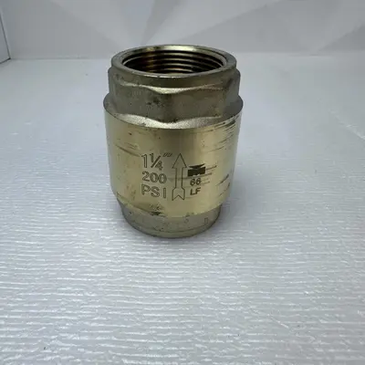 ProLine 101-306NL Brass In-Line Check Valve – 1-1/4" FIP, 200 PSI, Lead-Free at Hydraulics, Pneumatics & Plumbing in new_open_box condition