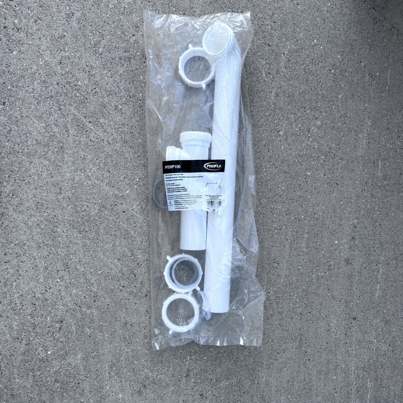 Lot of 3 PROFLO PFEWP100 End Outlet Waste Slip-Joint | 1-1/2" x 16" Plastic Pipe - Photo 2