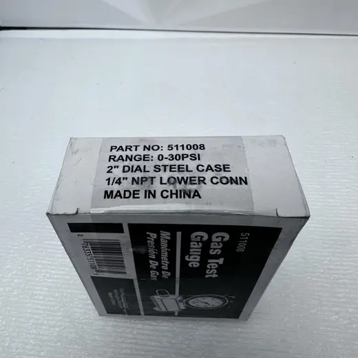 Gas Pressure Test Gauge #511008, 0-30 PSI, 1/4" IPS, 2" Dial Face, Heavy-Duty at TamDoUS Taylorsville